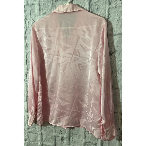 80’s Adamo Made in USA Blouse Pink 13/14 - Picture 4 of 6